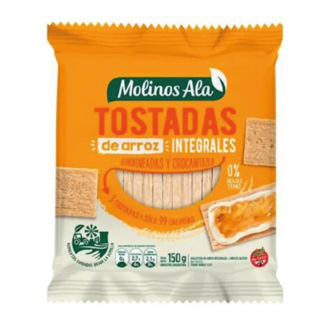 MOLINOS ALA - Tostadas de arroz integral x 150g
