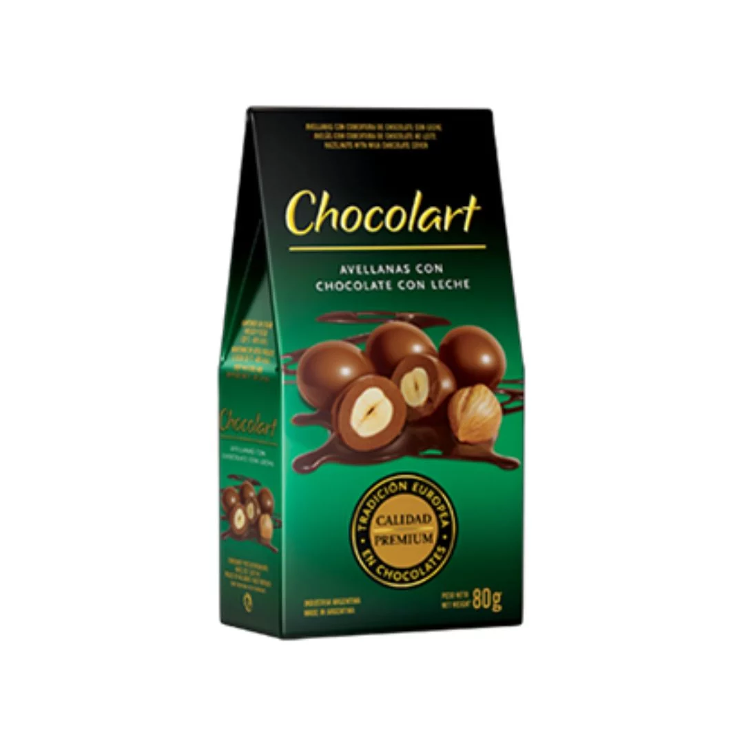 CHOCOLART - Avellanas con cobertura de leche x 80g