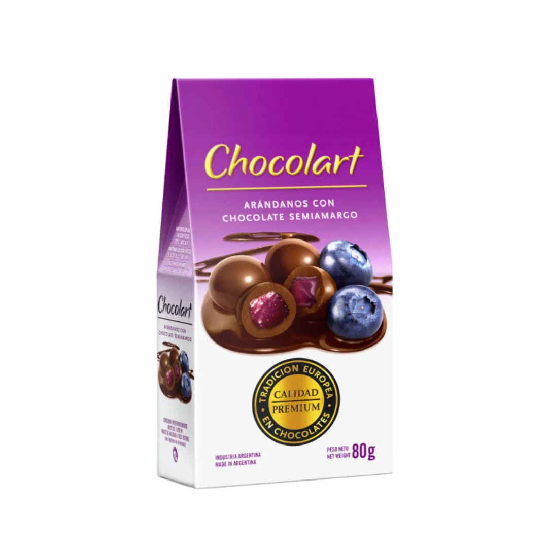 CHOCOLART - Arandanos con cobertura semiamarga x 80g