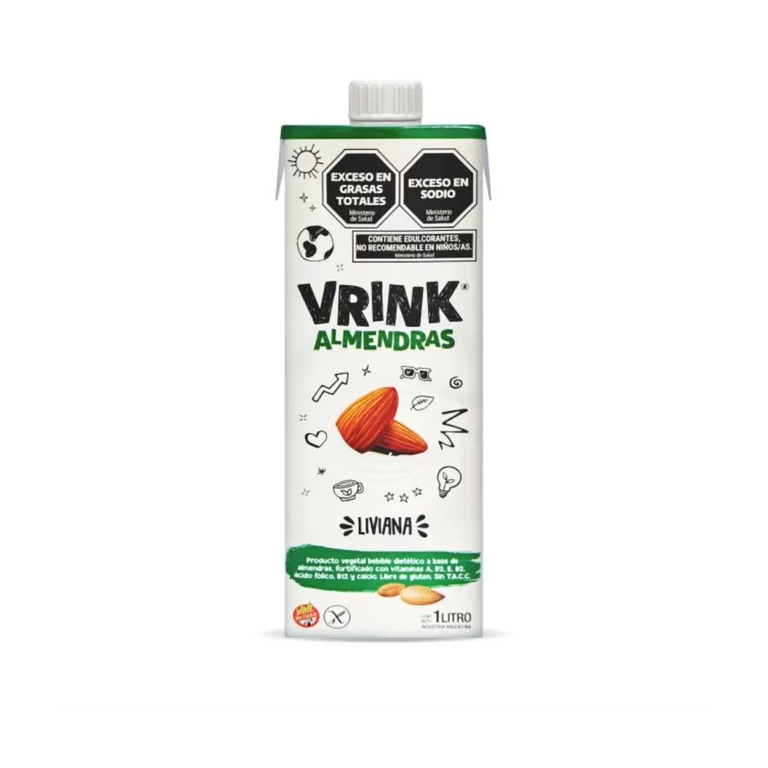 VRINK - Leche de almendras sin azucar x 1 litro LIVIANA