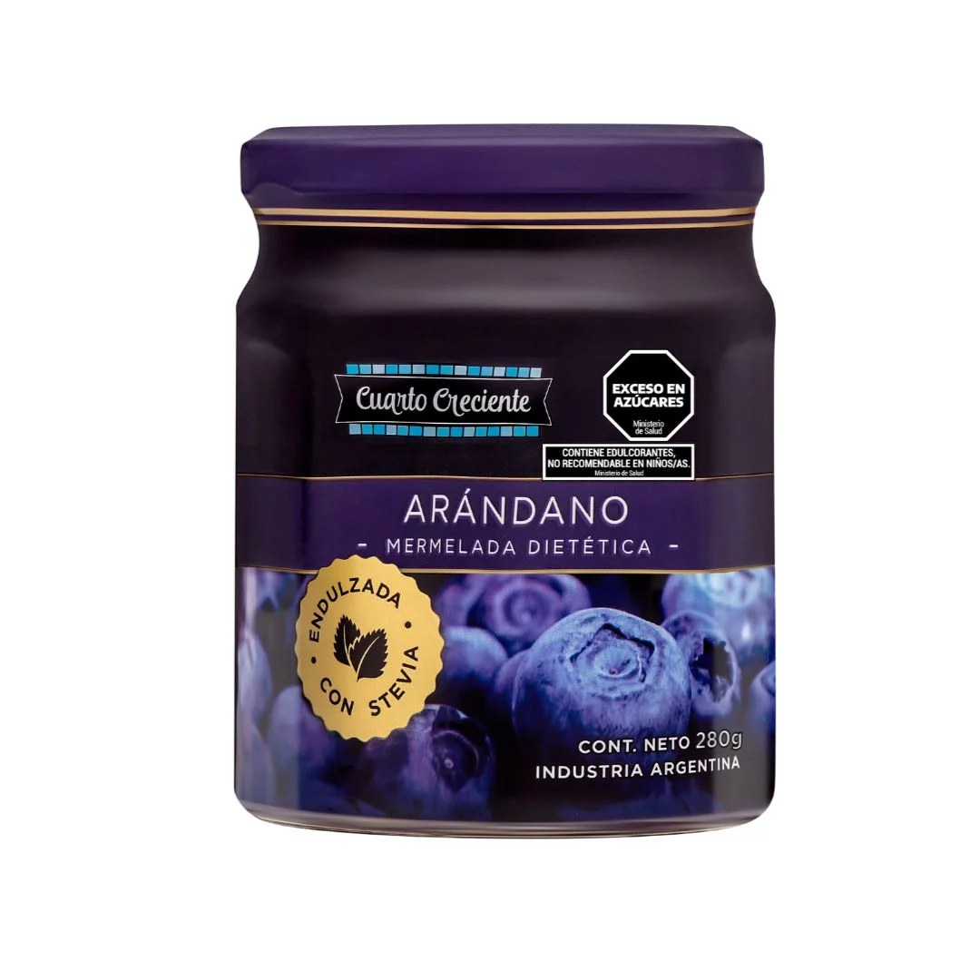 CUARTO CRECIENTE - Mermelada c/ stevia Arandano x 280grs