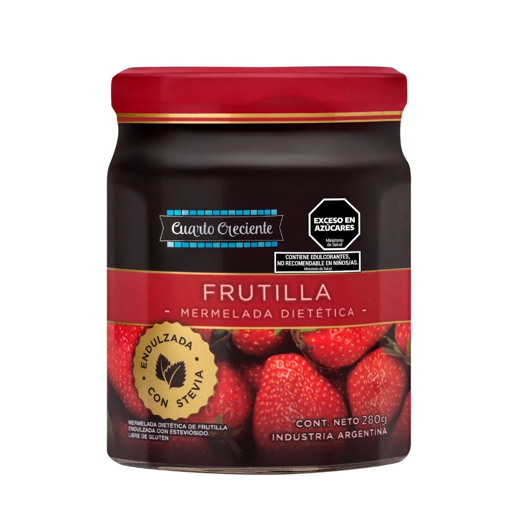 CUARTO CRECIENTE - Mermelada c/ stevia Frutilla x 280grs