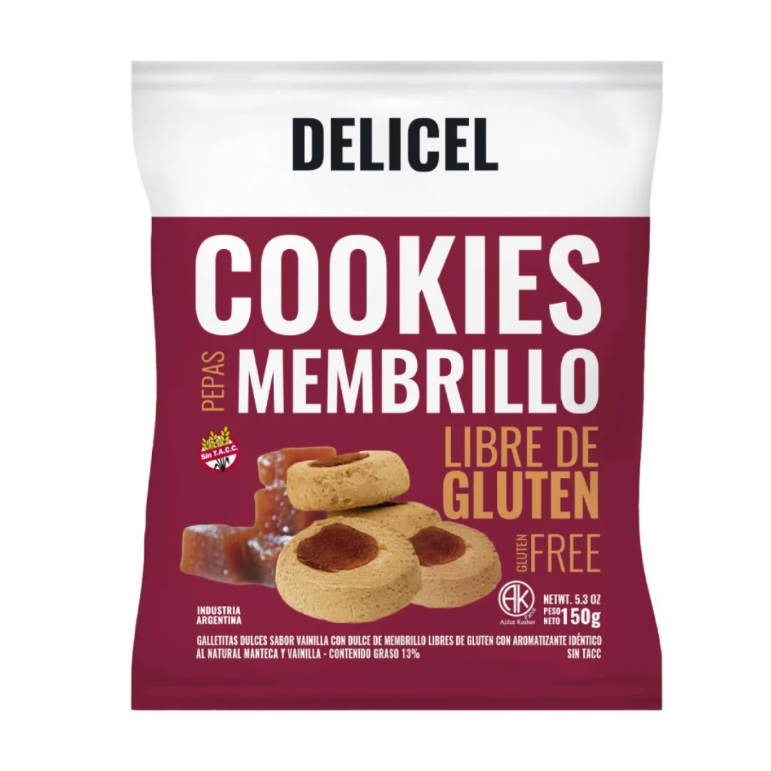 DELICEL - Galletitas de membrillo x 200g SIN TACC