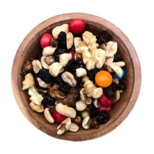 MIX ESCOLAR (Nueces, pasas de uva morochas, mani sin sal, garrapiñada y lentejas de chocolate)