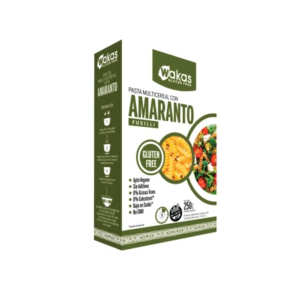 WAKAS - Fideos fusilli multicereal - Amaranto x 250g