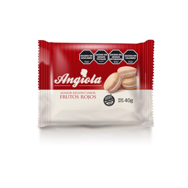 ANGIOLA - Alfajor relleno con mousse de frutos rojos x 40g