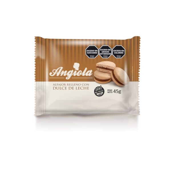ANGIOLA - Alfajor relleno de dulce de leche x 50g