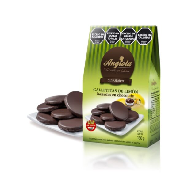 ANGIOLA - Galletitas de limon con baño de chocolate x 130g