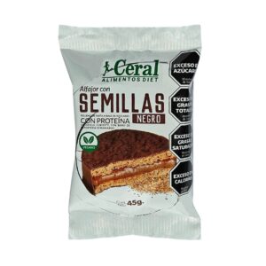 CERAL - Alfajor dietetico de chocolate Negro con semillas  x 45g