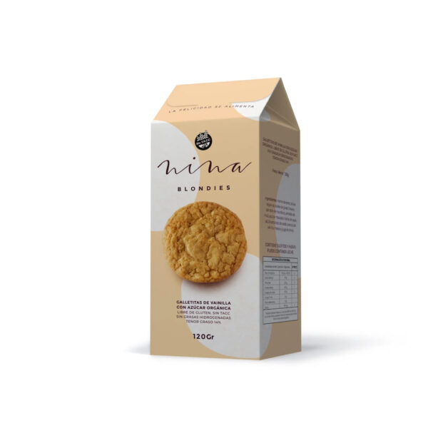 NINA - BLONDIES - Galletitas de vainilla con azucar organica x 120g