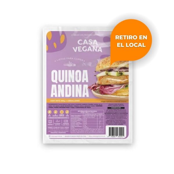 CASA VEGANA - Medallones - Quinoa andina x 400g (4 un)