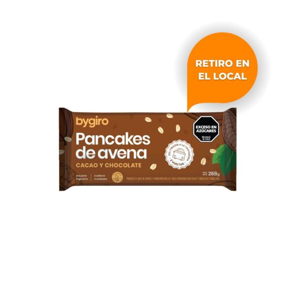 BYGIRO - Pancakes de avena cacao y chocolate x 268g (4un)