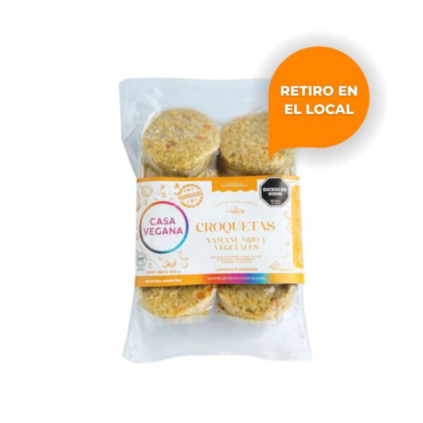 CASA VEGANA - Croquetas de yamani, mijo y vegetales x 300g (8un)