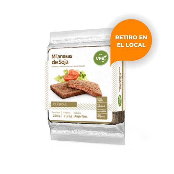 VIA VEG - Milanesas de soja clasicas x 220g (2un) SIN TACC