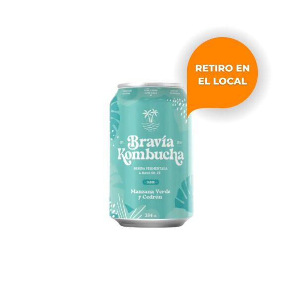 BRAVIA KOMBUCHA - con jugo de manzana verde  x 354 ml