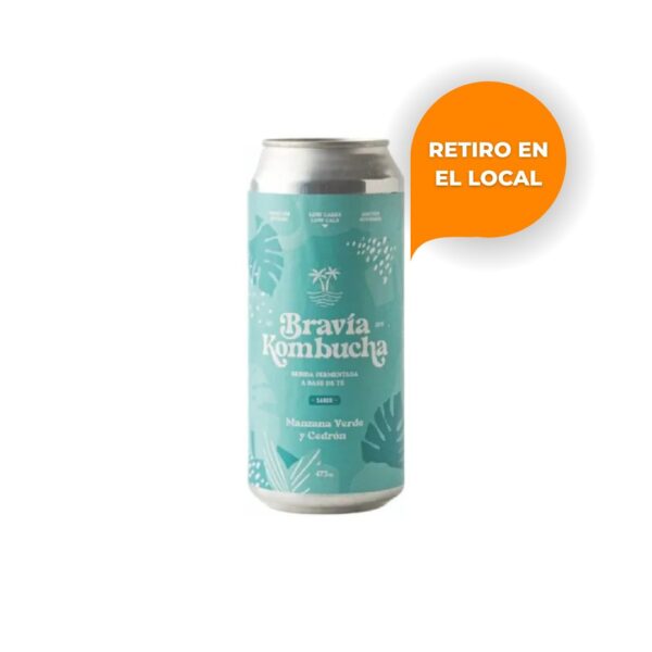 BRAVIA KOMBUCHA - con jugo de manzana verde x 473 ml
