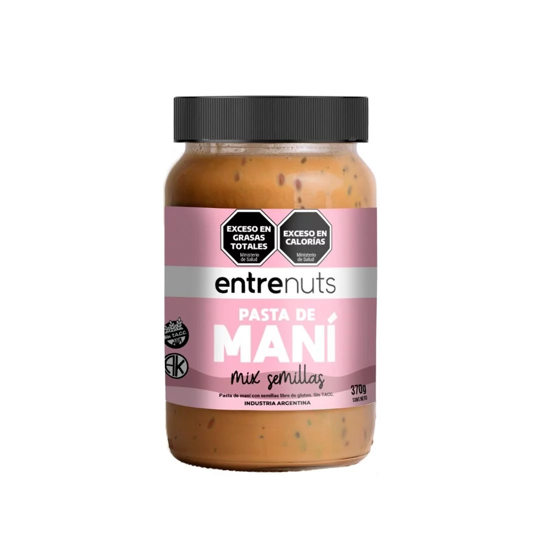 ENTRE NUTS - Pasta de mani MIX DE SEMILLAS x 370g