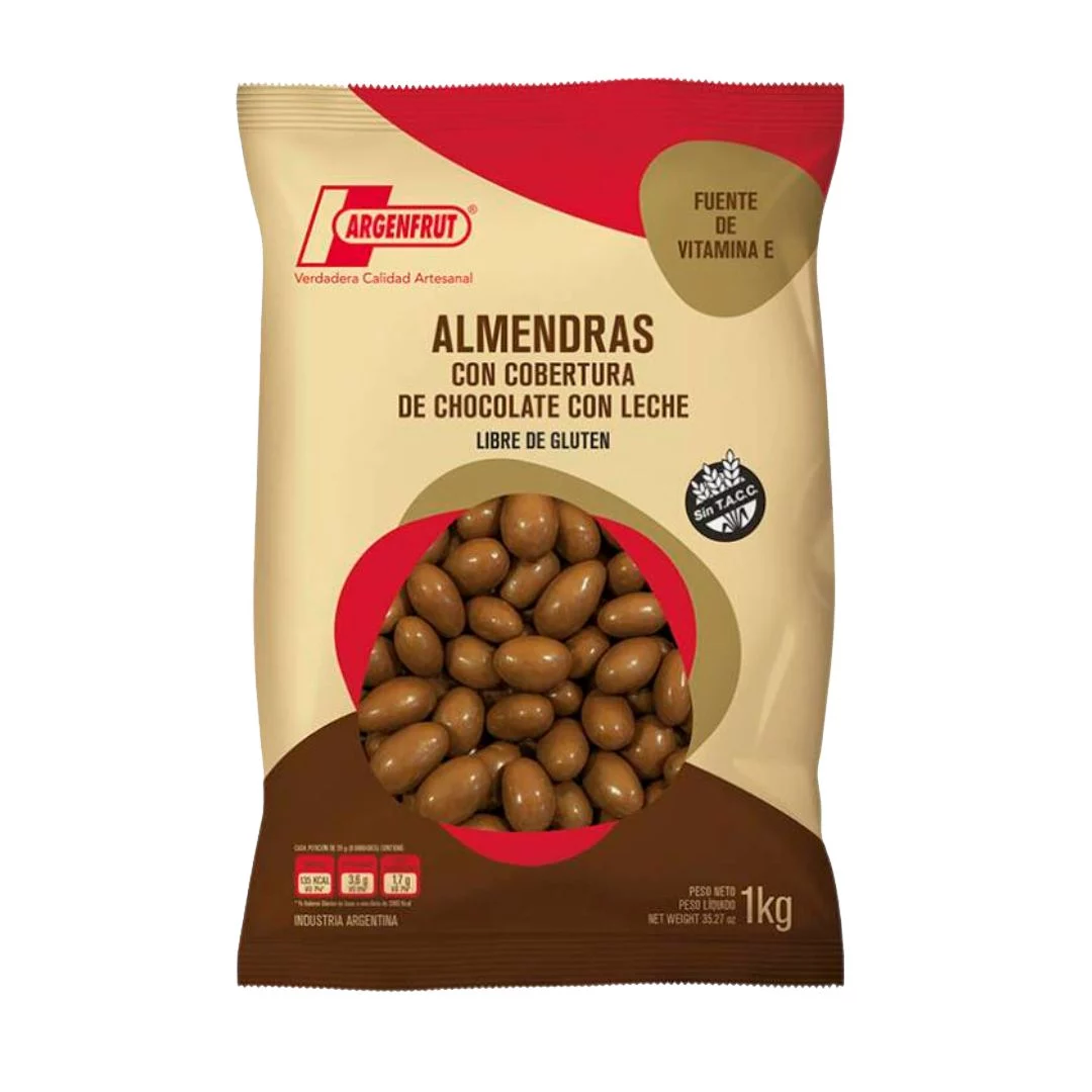 ARGENFRUT - Almendras con cobertura de leche x 1 Kg