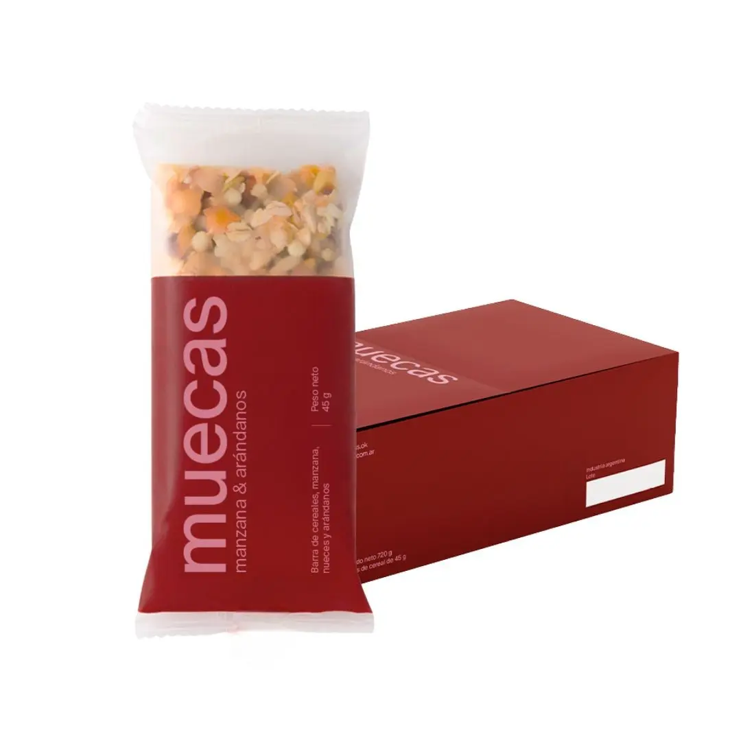 MUECAS - Barra de cereal Manzana y arandanos x 45g