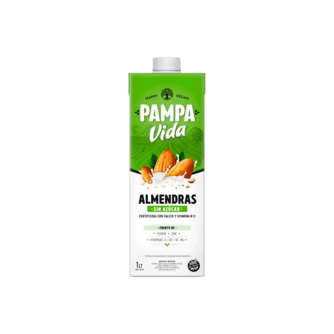 PAMPA VIDA - Leche de almendras sin azucar x 1 litro ORIGINAL