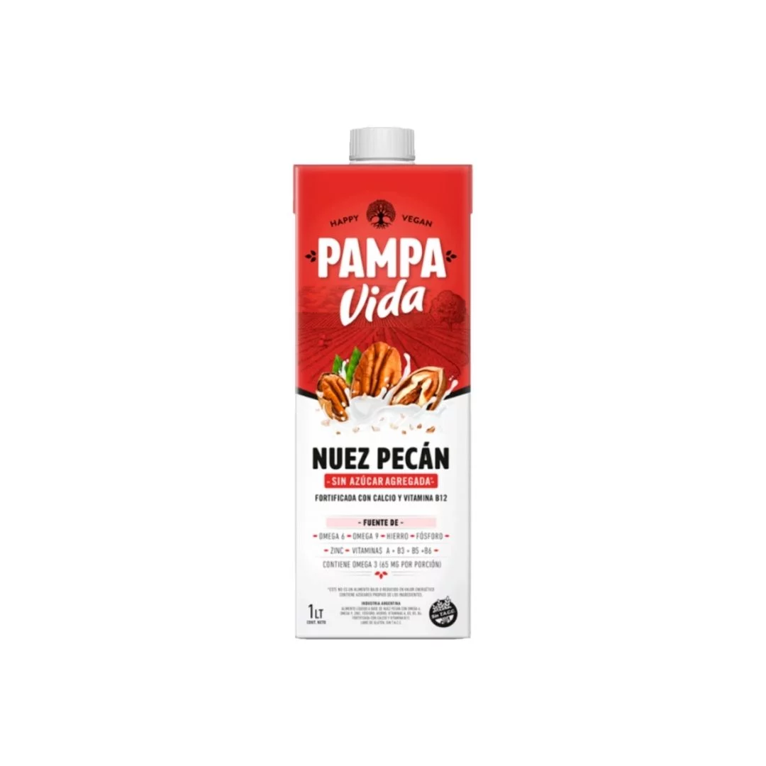 PAMPA VIDA - Leche de nuez pecan sin azucar x 1 litro ORIGINAL