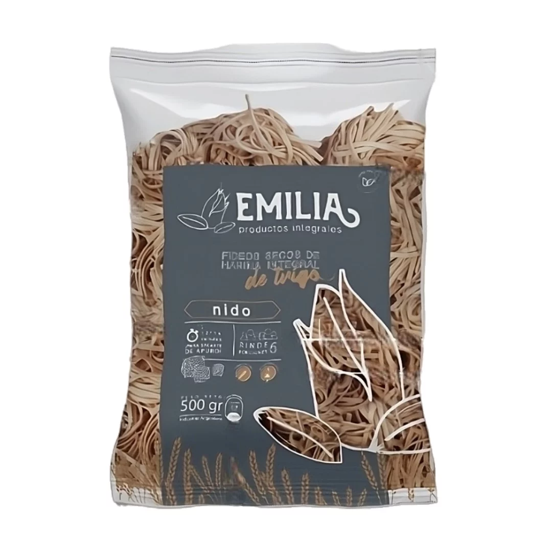 EMILIA - Fideos Nido de harina integral de trigo x 500g