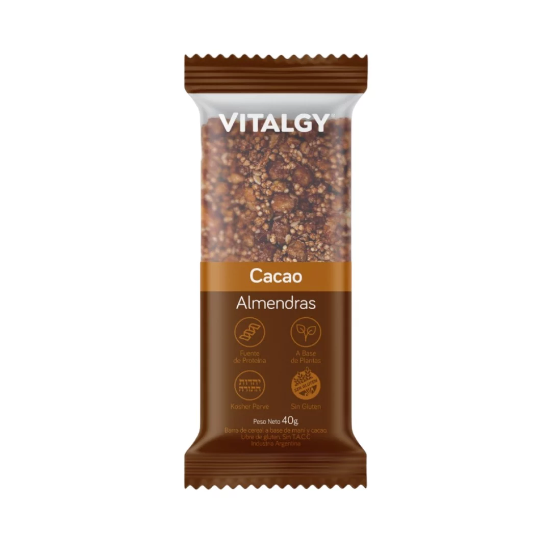 VITALGY - Cereal Bar - Cacao & Almendras x 40g