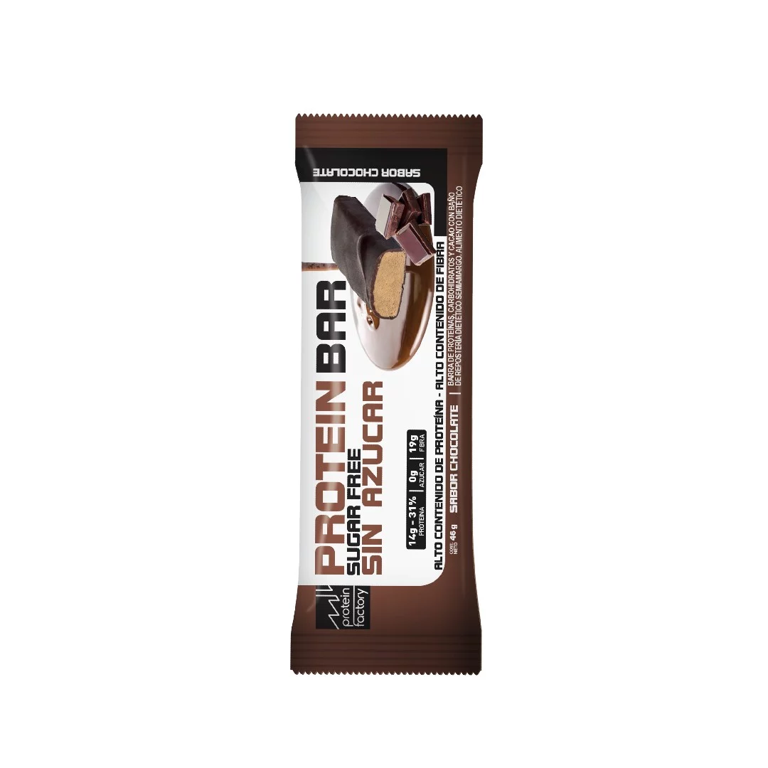 PROTEIN FACTORY - Protein bar SIN AZUCAR - Chocolate x 46g