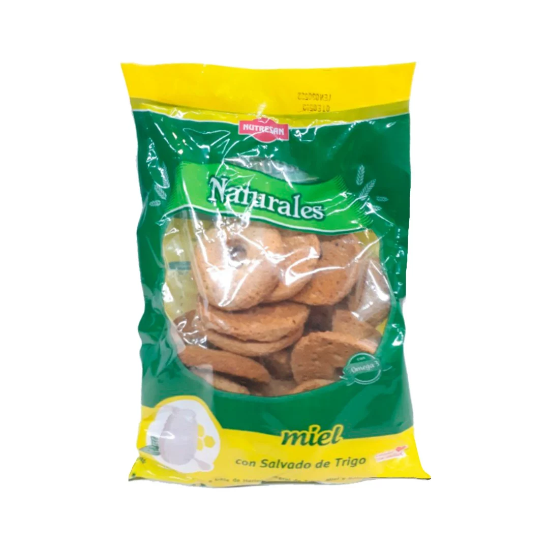 NUTRESAN - Galletitas NATURALES - Miel y salvado de trigo x 250g