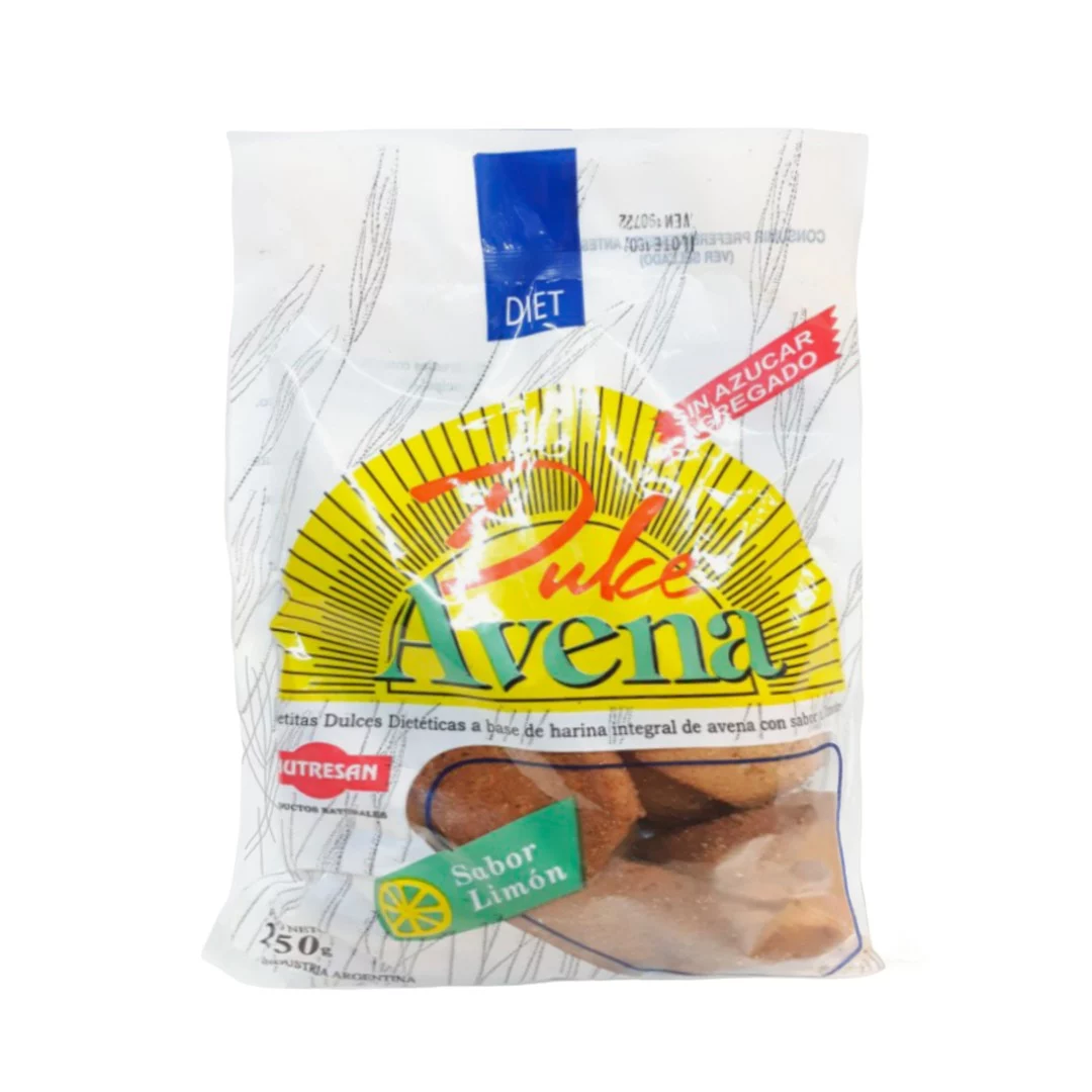 NUTRESAN - Galletitas DULCE AVENA - Limon sin azucar x 250g