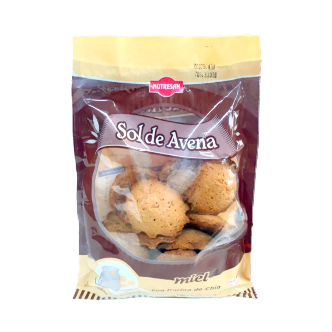 NUTRESAN - Galletitas SOL DE AVENA - Miel y harina de chia x 250g