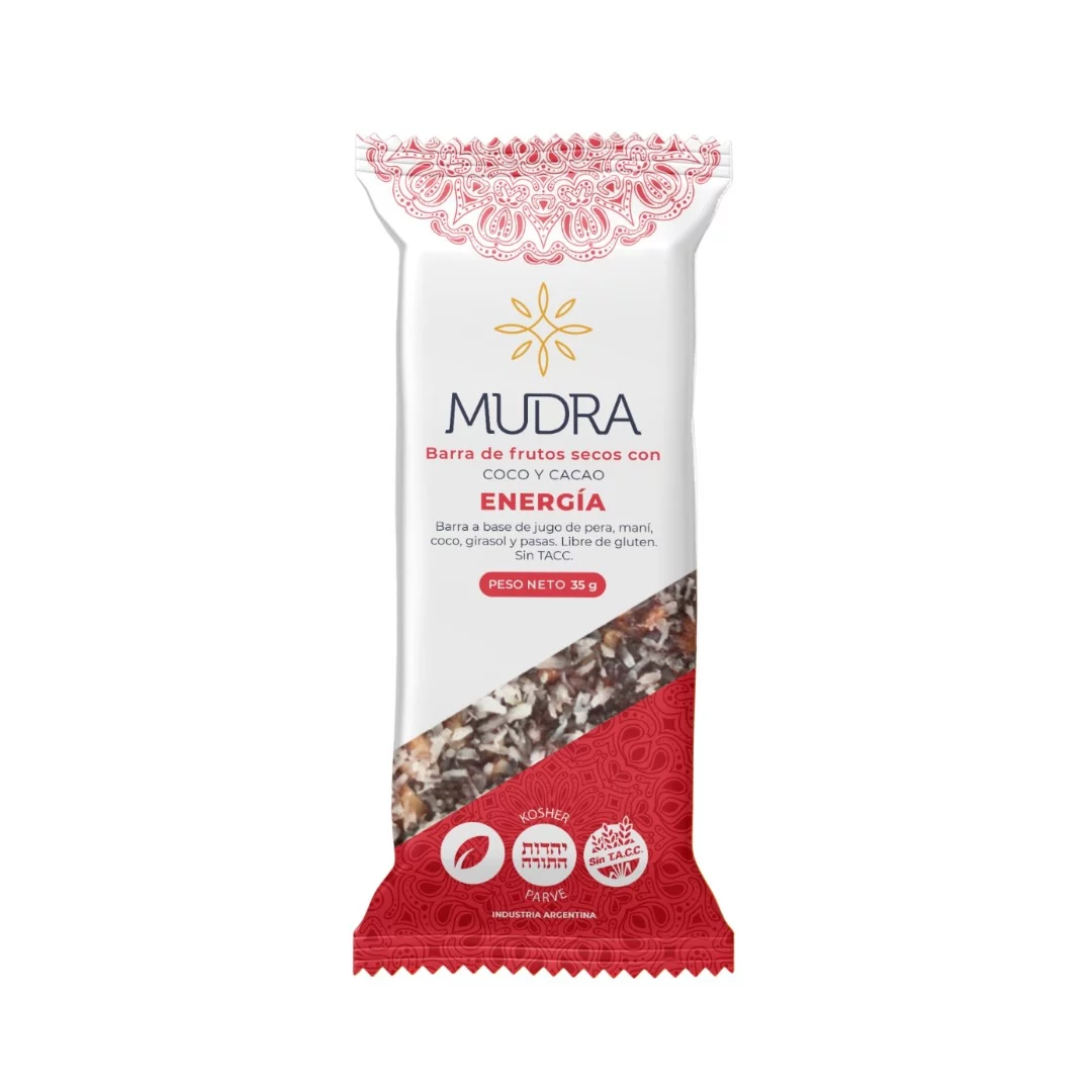 MUDRA - Barra ENERGIA VITAL - Coco y cacao x 35g