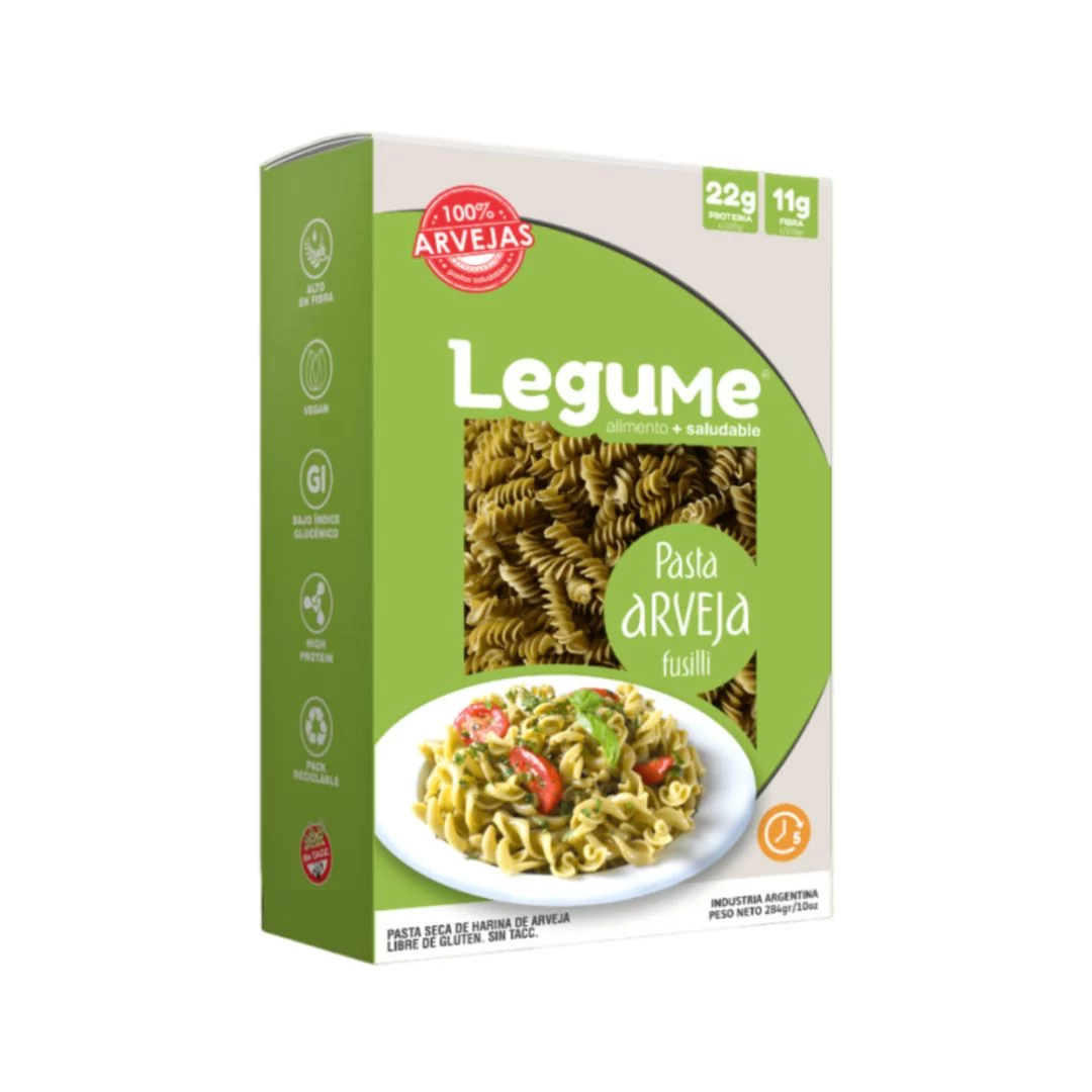 LEGUME - Fideos fusilli arveja x 284g