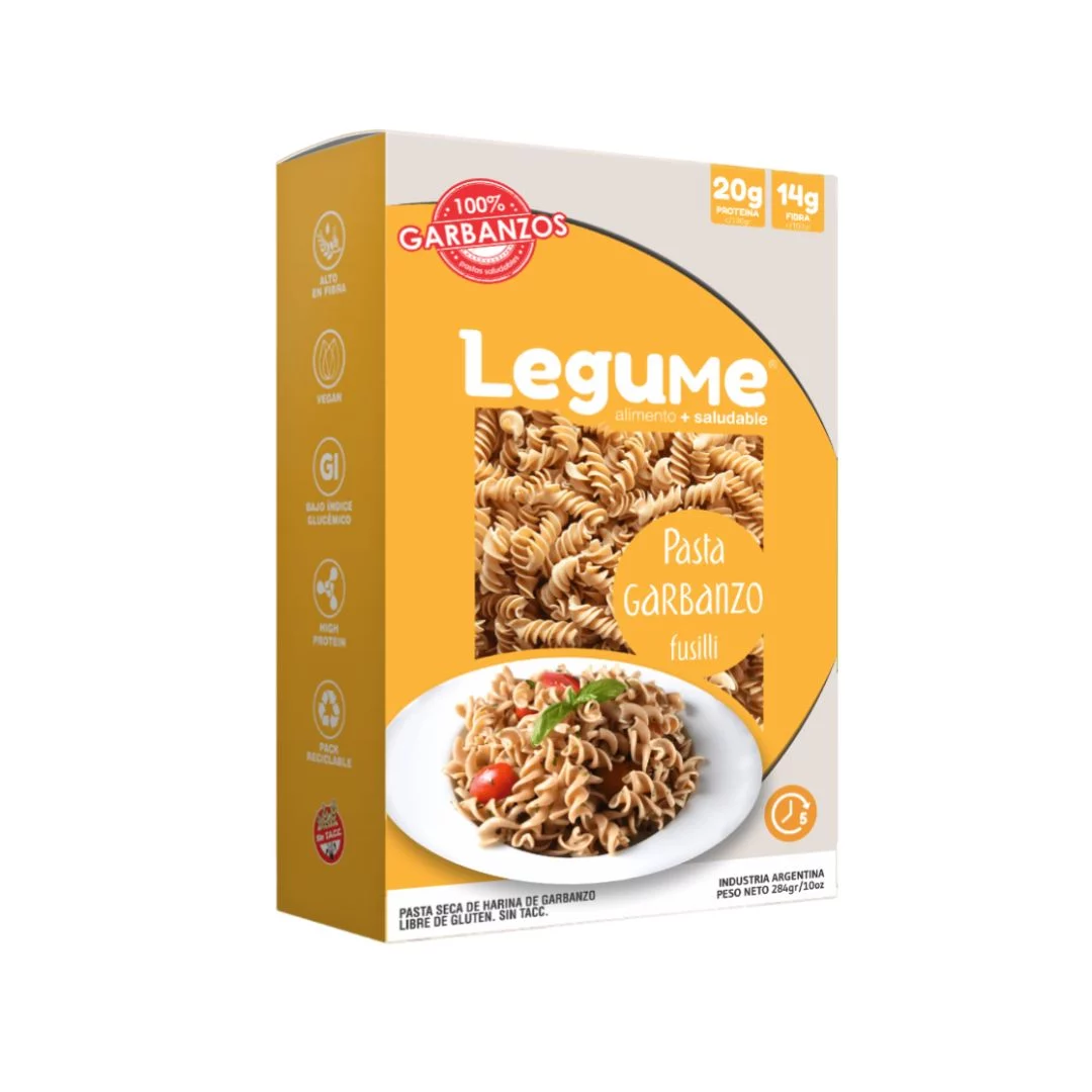LEGUME - Fideos fusilli garbanzo x 284g