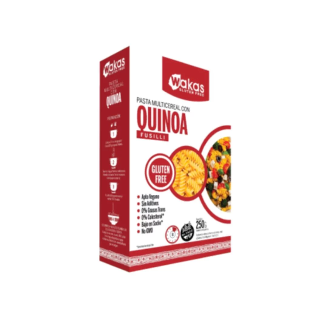 WAKAS - Fideos fusilli multicereal - Quinoa x 250g