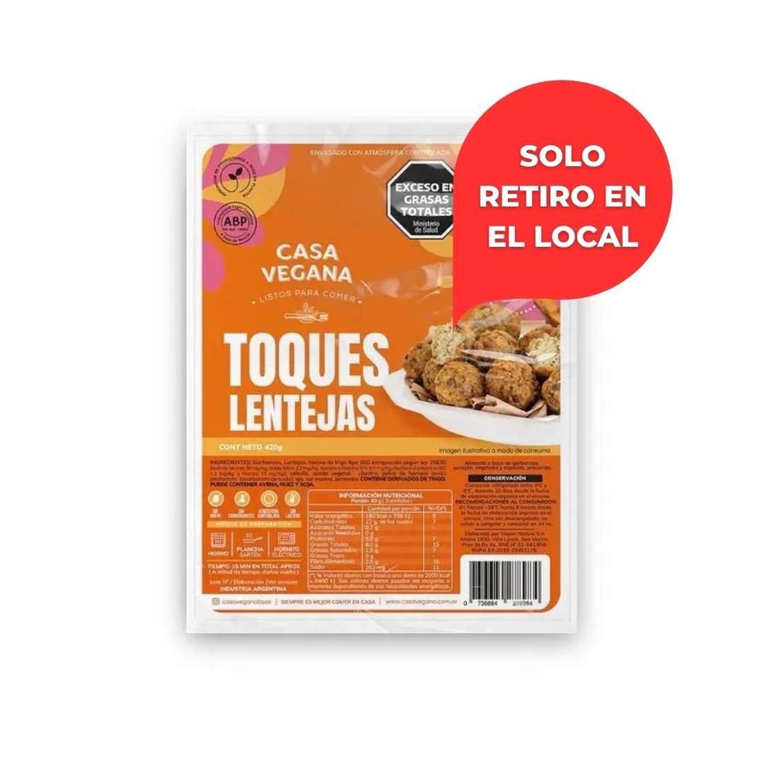 CASA VEGANA - Toques - Lenteja x 420g