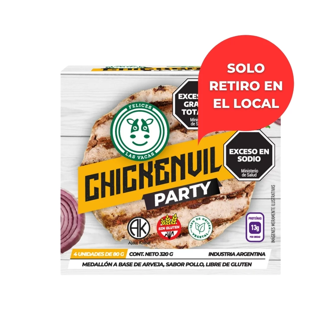 FELICES LAS VACAS - Medallon de arveja - CHICKENVIL PARTY x 80g (4 un)