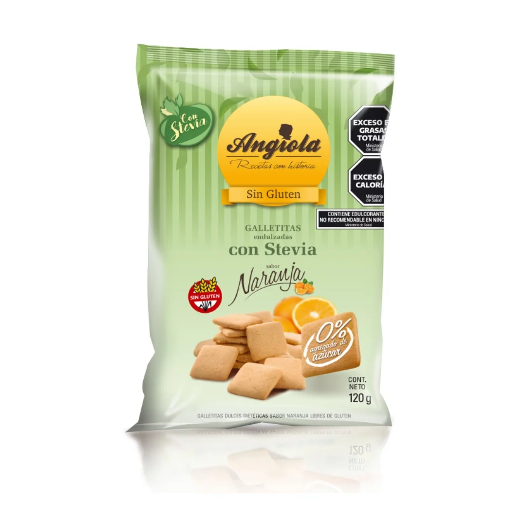 ANGIOLA – Galletitas de naranja SIN AZUCAR x 120g – Sabores Andinos