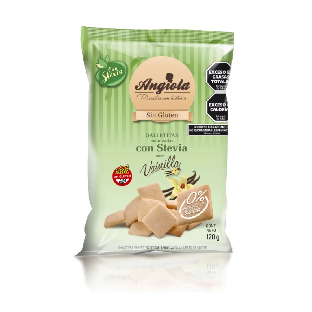ANGIOLA - Galletitas de vainilla SIN AZUCAR x 120g
