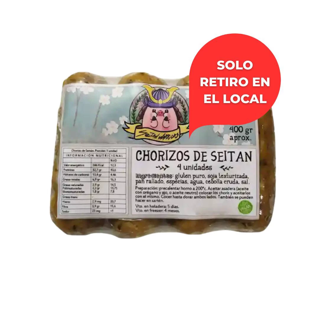 SEITAN WARRIORS - Chorizos de Seitan x 400g (4un)