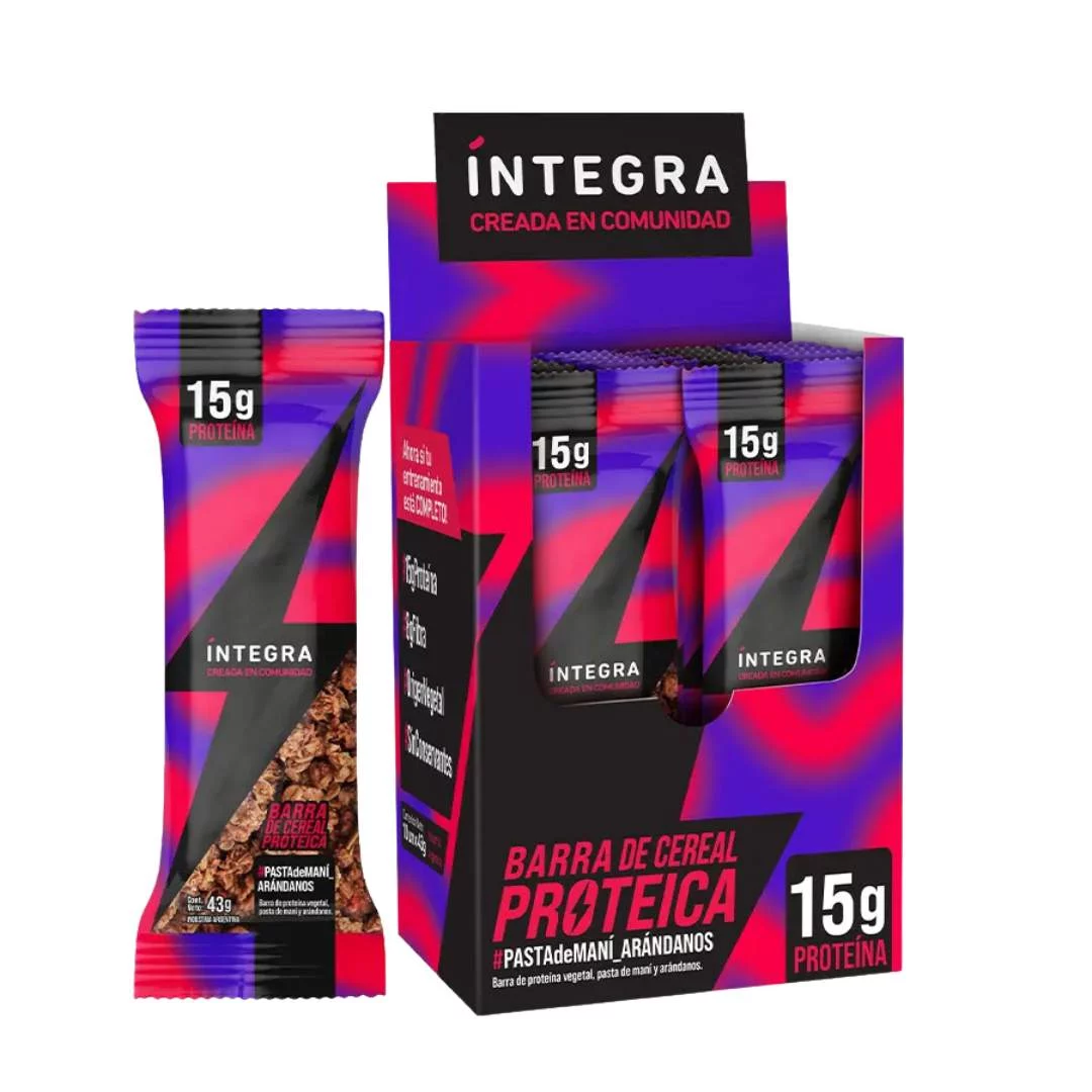 INTEGRA - Barra proteica - Mani y arandanos x 43g