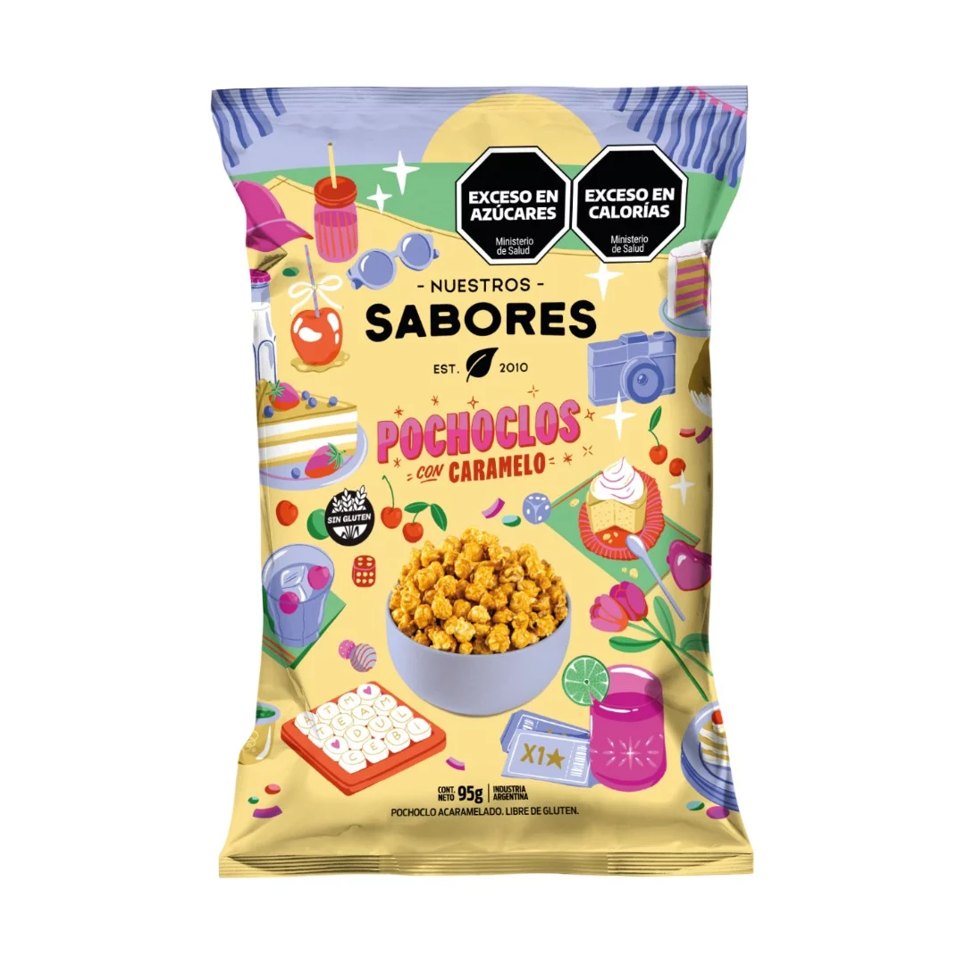 NUESTROS SABORES - Pochoclos con caramelo x 95g