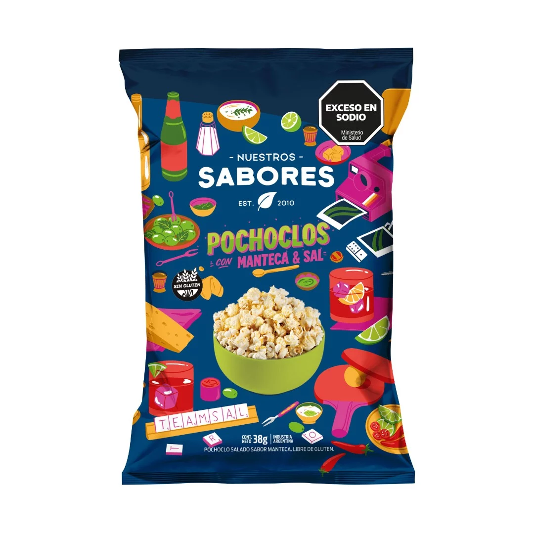 NUESTROS SABORES - Pochoclos con manteca & sal x 38g