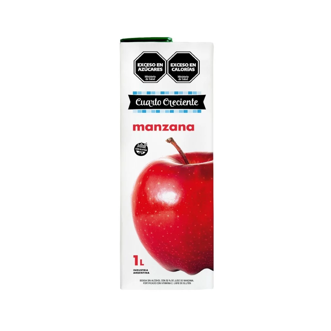 CUARTO CRECIENTE - Jugo de Manzana tetra brick x 1000cc
