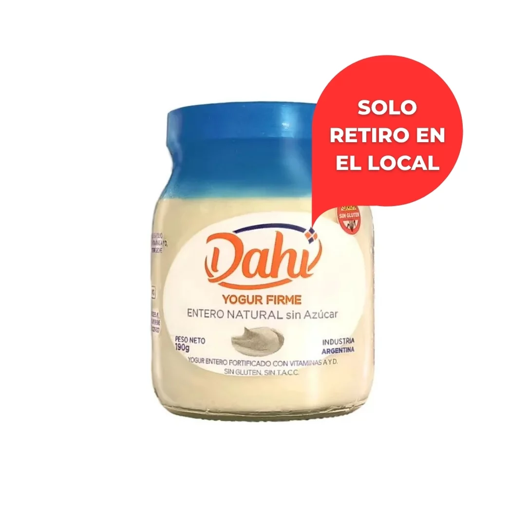 DAHI - Yogur firme natural sin azúcar x 190g