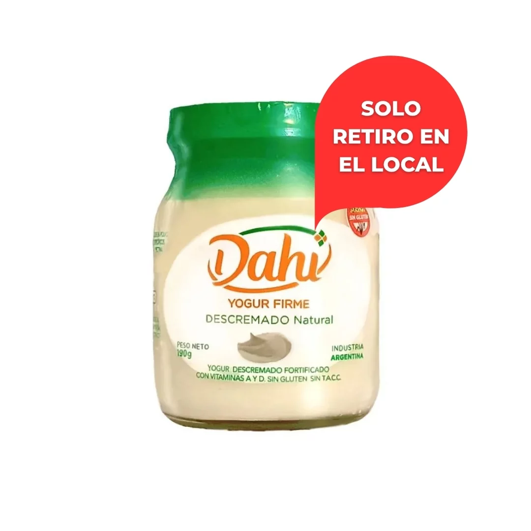 DAHI - Yogur firme descremado natural  x 190g