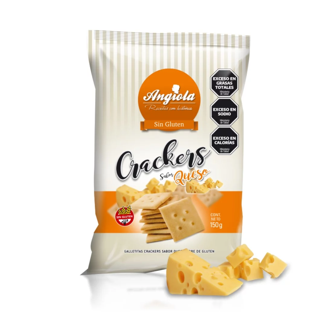 ANGIOLA - Galletitas crackers sabor queso x 150g