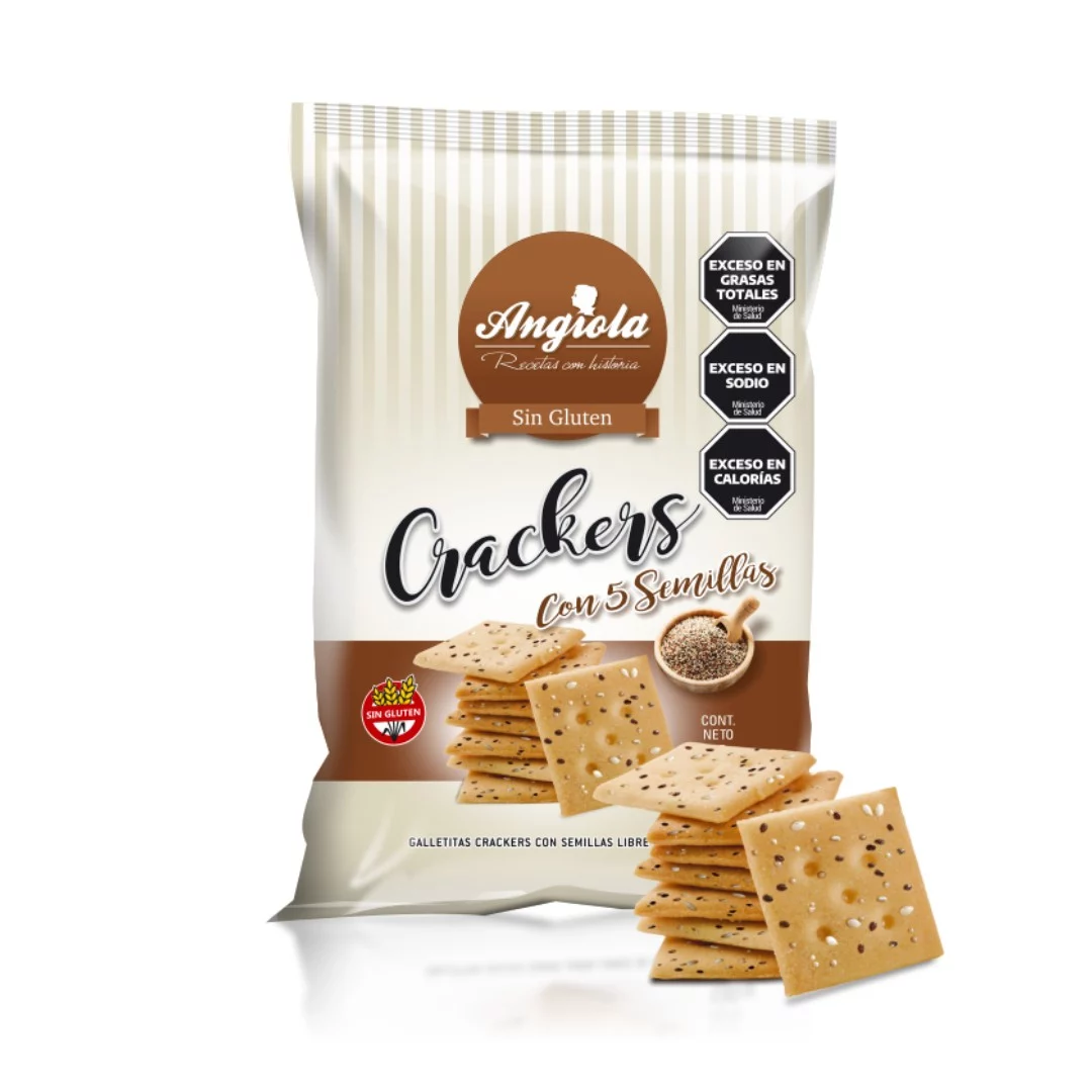 ANGIOLA - Galletitas crackers con 5 semillas x 150g