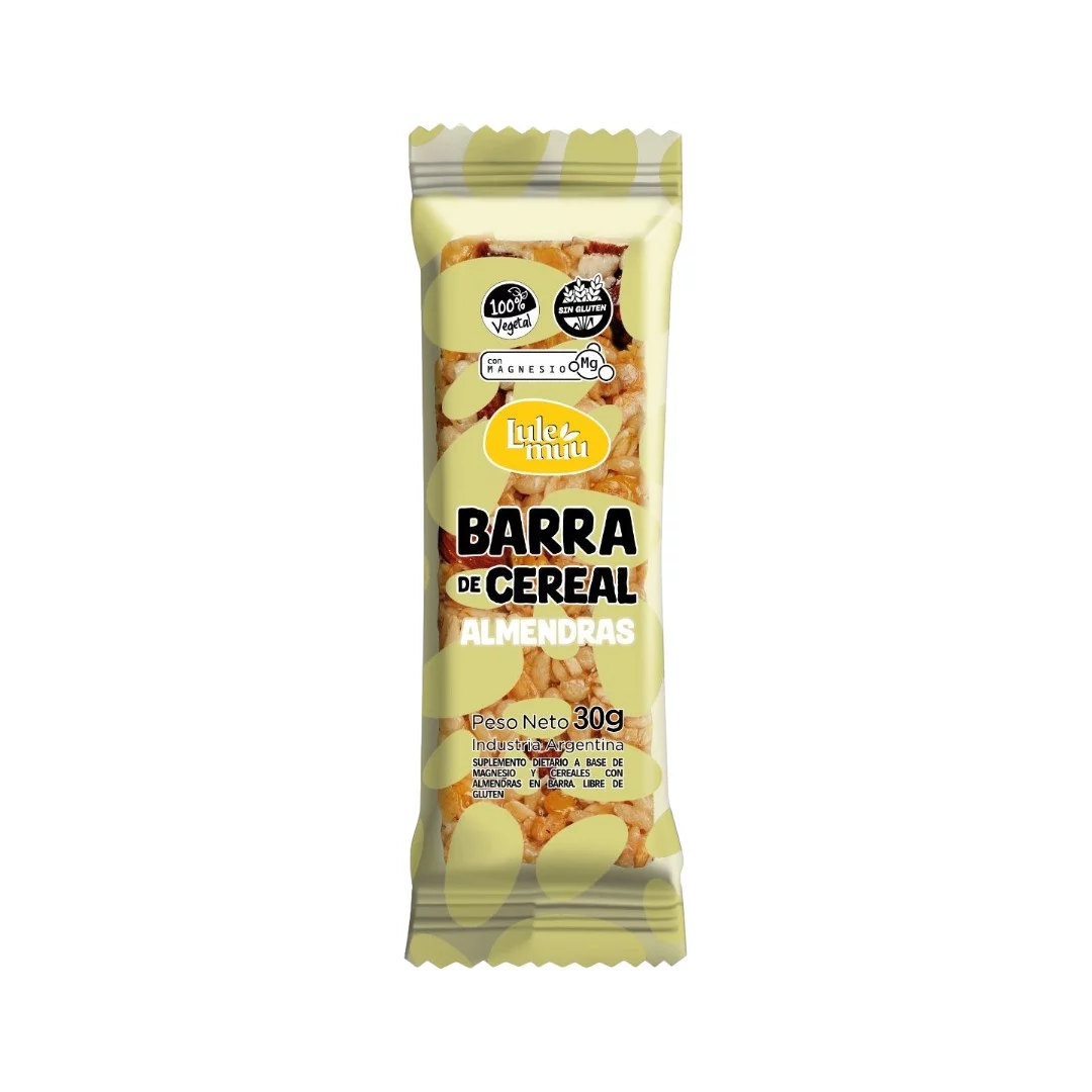 LULEMUU - Barra de cereal con magnesio y almendras x 30g