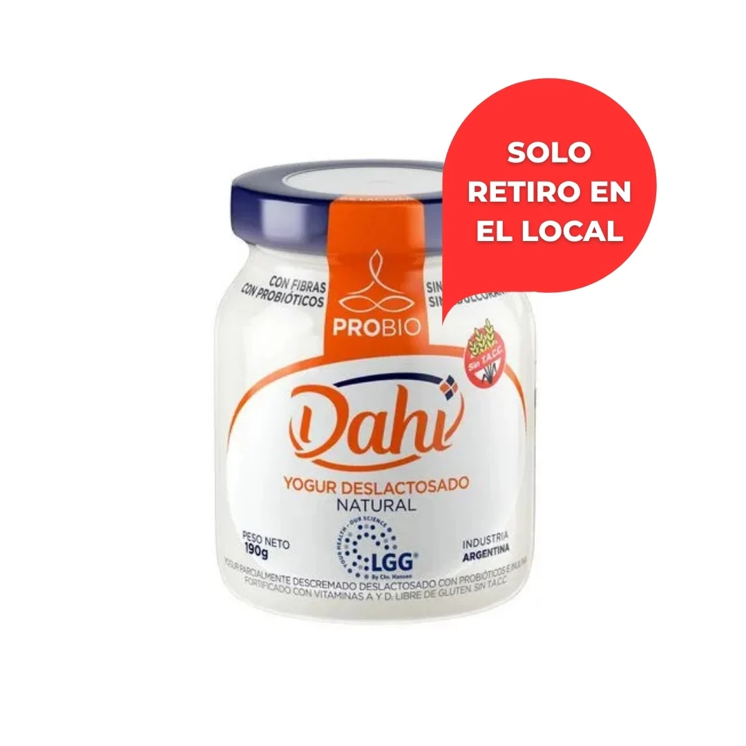 DAHI - Yogur natural deslactosado probio x 190g